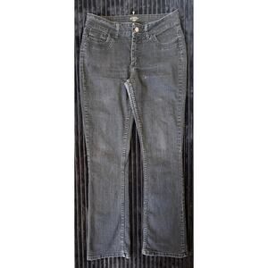 Lee Riders Jeans Womens 12 L Stretch Blend Denim Mid Rise Boot Cut Black